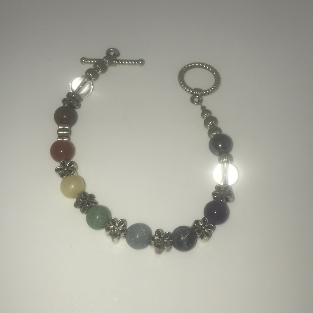 Multi-Stone Beaded 7” Bracelet
